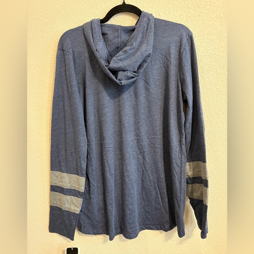 NHL Seattle Kraken Women’s Navy Long sleeve shirt with hoodie - Picture 4 of 5